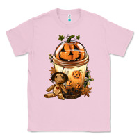 Bubblegum Pink Halloween Jack O Lantern Bobba Cup Classic Tee - FaDigitalArtStudio