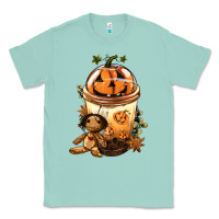 Seafoam Halloween Jack O Lantern Bobba Cup Classic Tee - FaDigitalArtStudio