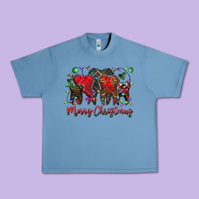 Merry Christmas Teeth Urban Heavy Tee Designed By Cowhidedigitalart