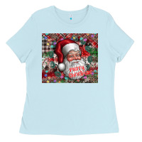 Baby Blue merry christmas Ladies Tee - CowhideDigitalArt
