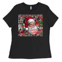 Black merry christmas Ladies Tee - CowhideDigitalArt