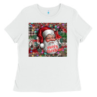White merry christmas Ladies Tee - CowhideDigitalArt