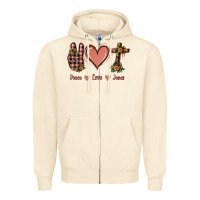 Peace Love Jesus Zipper Hoodie | Teevron