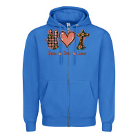 True Royal Peace Love Jesus Zipper Hoodie - Jasminsmagicworld
