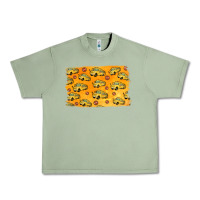 Oil Green School Bus Pattern Urban Heavy Tee - Jasminsmagicworld