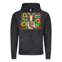 Vintage Black goat daisy sunflowers leopard serape glitter Vintage Hoodie - Artiststas