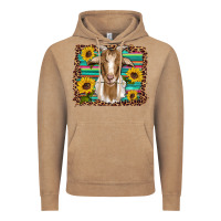 Vintage Coffee goat daisy sunflowers leopard serape glitter Vintage Hoodie - Artiststas