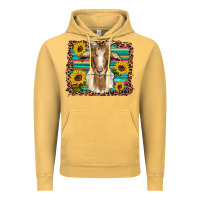 Vintage Mustard goat daisy sunflowers leopard serape glitter Vintage Hoodie - Artiststas