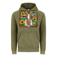 Vintage Olive goat daisy sunflowers leopard serape glitter Vintage Hoodie - Artiststas
