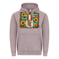 Goat Daisy Sunflowers Leopard Serape Glitter Vintage Hoodie | Teevron