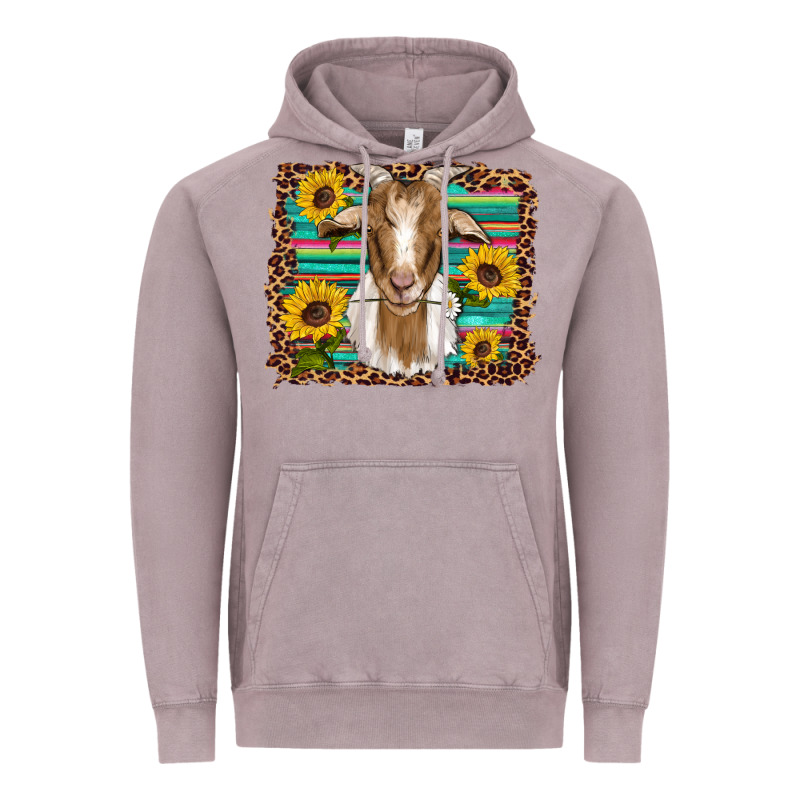Goat Daisy Sunflowers Leopard Serape Glitter Vintage Hoodie by Artiststas | Teevron