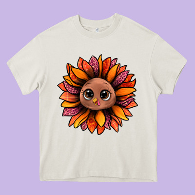 Turkey Sunflower Bbs Heavy Core Tee Designed By Bundleandbundleshop
