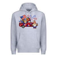 Heather Grey american gnomies truck Premium Hoodie - BarkalooDesign