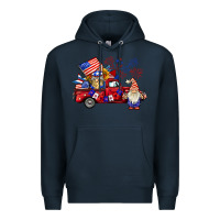 Navy american gnomies truck Premium Hoodie - BarkalooDesign