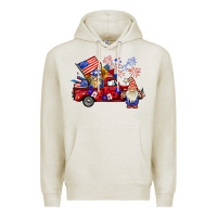 Oatmeal Heather american gnomies truck Premium Hoodie - BarkalooDesign