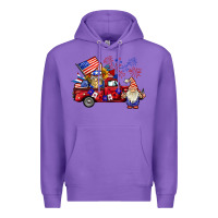 Purple american gnomies truck Premium Hoodie - BarkalooDesign