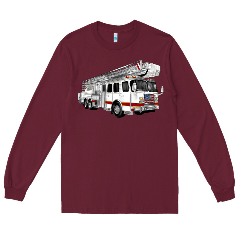 White Fire Truck Long Sleeve Tee by Artiststas | Teevron