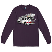 Plum White Fire Truck Long Sleeve Tee - Artiststas