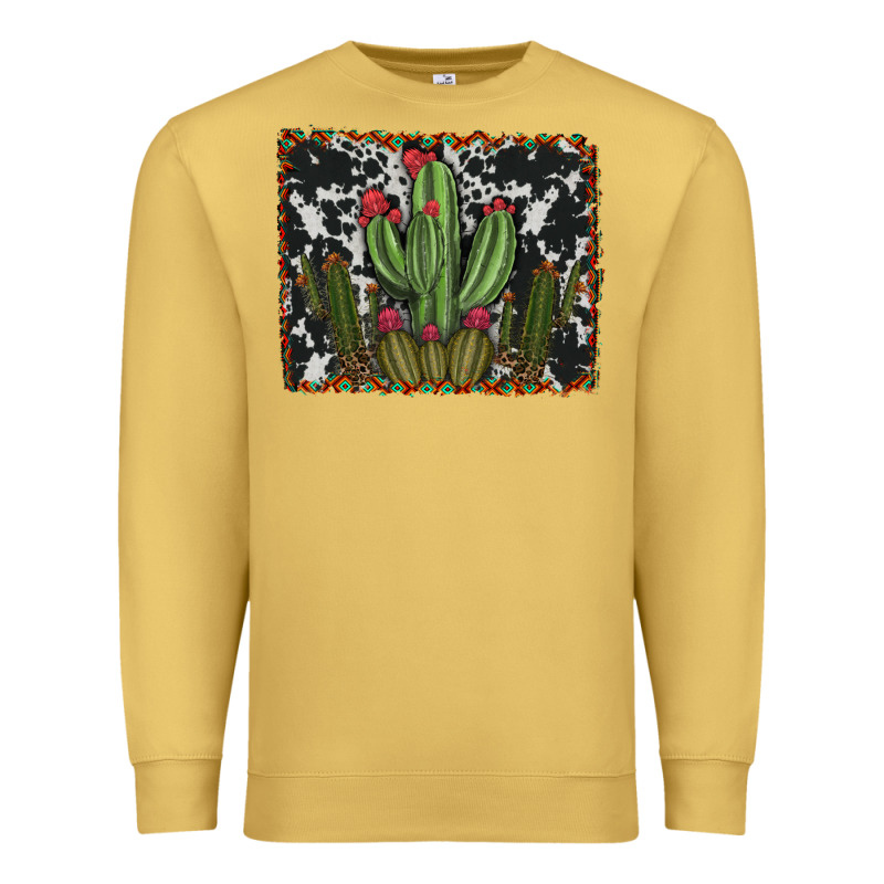 Aztec Cowhide Cacti Premium Sweatshirt by RanaPortraitStore | Teevron