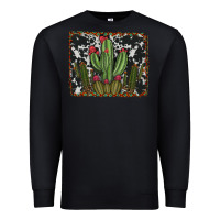 Black aztec cowhide cacti Premium Sweatshirt - RanaPortraitStore