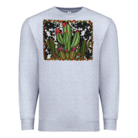 Heather Grey aztec cowhide cacti Premium Sweatshirt - RanaPortraitStore