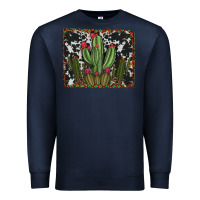 Navy aztec cowhide cacti Premium Sweatshirt - RanaPortraitStore