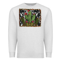 Oatmeal Heather aztec cowhide cacti Premium Sweatshirt - RanaPortraitStore