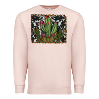 Pale Pink aztec cowhide cacti Premium Sweatshirt - RanaPortraitStore