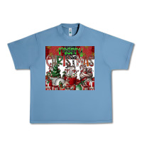 Pebble Blue merry Christmas Urban Heavy Tee - CowhideDigitalArt