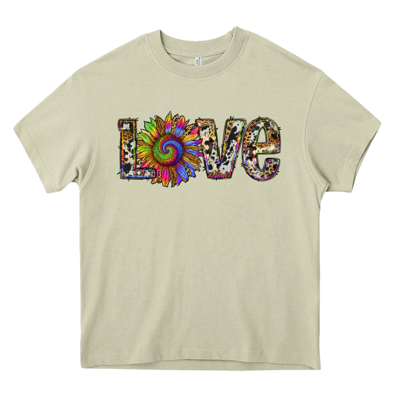 Tie Dye Sunflower Love Heavy Core Tee by RanaPortraitStore | Teevron