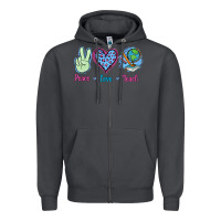 Smoke Peace Love Teach Zipper Hoodie - Jasminsmagicworld