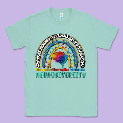 Recognize Normalize Embrace Neurodiversity Autism Classic Tee Designed By Fadigitalartstudio