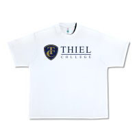 White thiel college vectorized Urban Heavy Tee - linhVisuals