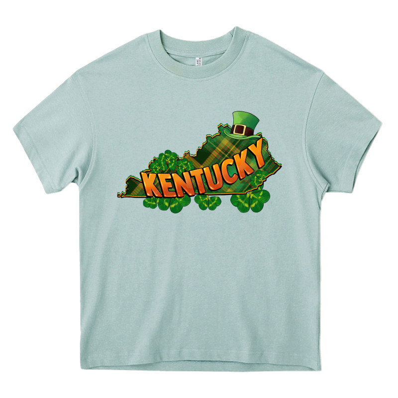 Kentucky Map St. Patrick's Day Heavy Core Tee by FaDigitalArtStudio | Teevron