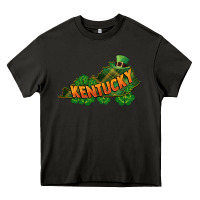 Asphalt Kentucky map St. Patrick's Day Heavy Core Tee - FaDigitalArtStudio