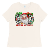 Bone with god all things are possible santa Ladies Tee - CowhideDigitalArt