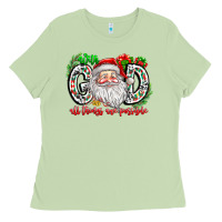 Matcha with god all things are possible santa Ladies Tee - CowhideDigitalArt