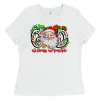 With God All Things Are Possible Santa Ladies Tee | Teevron