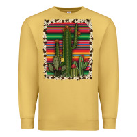 Antique Gold serape cowhide cacti Premium Sweatshirt - RanaPortraitStore