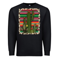 Black serape cowhide cacti Premium Sweatshirt - RanaPortraitStore