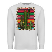 Dove Grey serape cowhide cacti Premium Sweatshirt - RanaPortraitStore