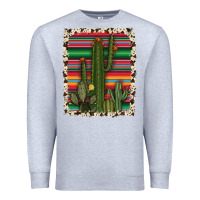 Heather Grey serape cowhide cacti Premium Sweatshirt - RanaPortraitStore