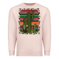 Pale Pink serape cowhide cacti Premium Sweatshirt - RanaPortraitStore