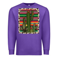 Purple serape cowhide cacti Premium Sweatshirt - RanaPortraitStore