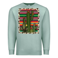 Seafoam serape cowhide cacti Premium Sweatshirt - RanaPortraitStore