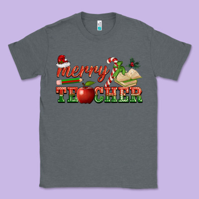 Merry Teacher Classic Tee Designed By Barkaloodesign