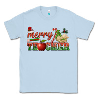 Dusty Blue merry teacher Classic Tee - BarkalooDesign
