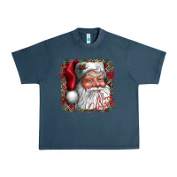 Midnight Navy merry Christmas santa Urban Heavy Tee - CowhideDigitalArt