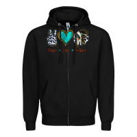 Black Peace Love Indians Zipper Hoodie - Jasminsmagicworld