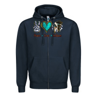 Navy Peace Love Indians Zipper Hoodie - Jasminsmagicworld
